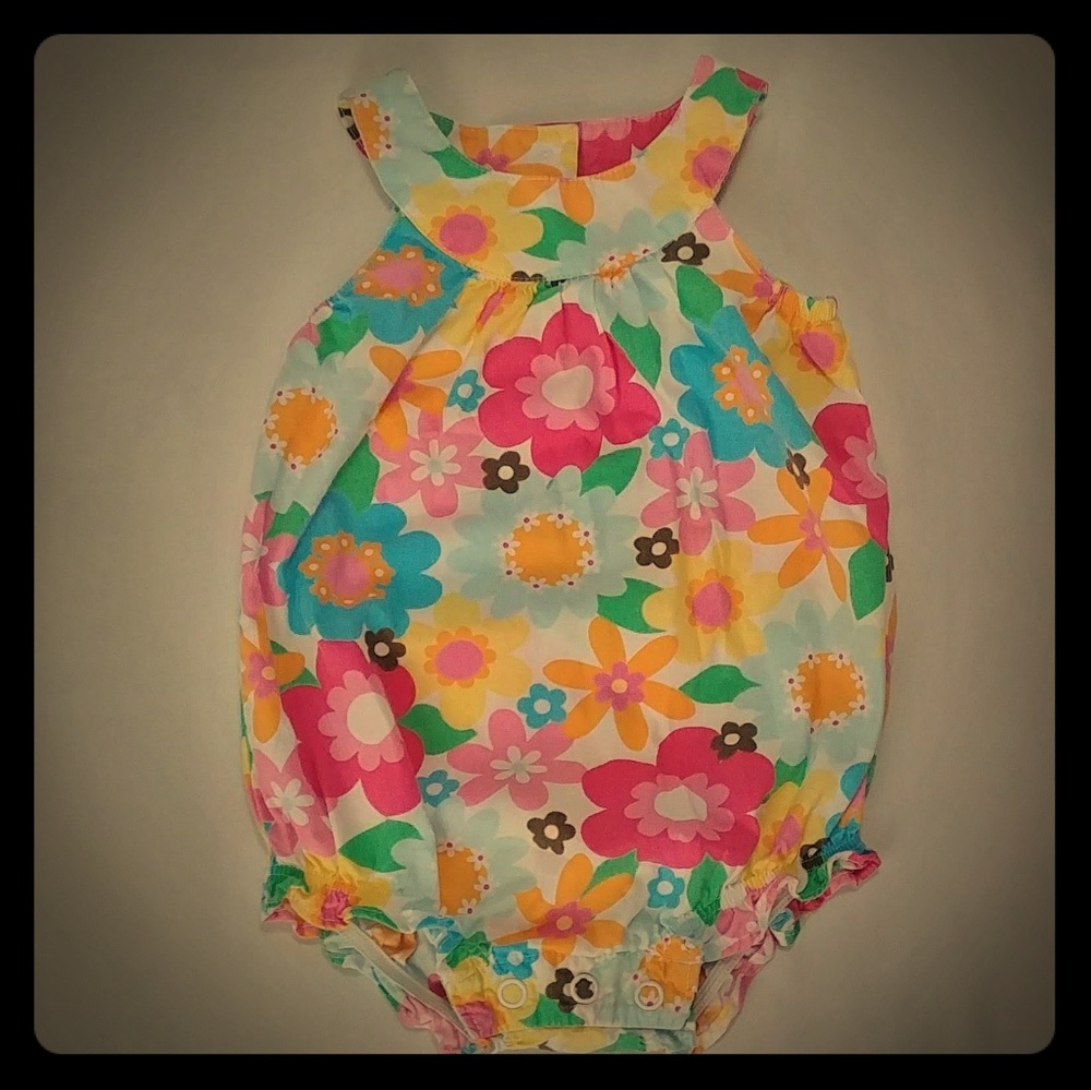 Carter's Sleeveless Floral Bodysuit/Romper 6m